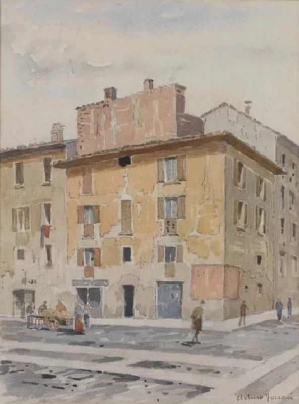Via Chiusa presso il ponte delle pioppette, 1890 - 1910, Civiche Raccolte Storiche. Museo di Milano